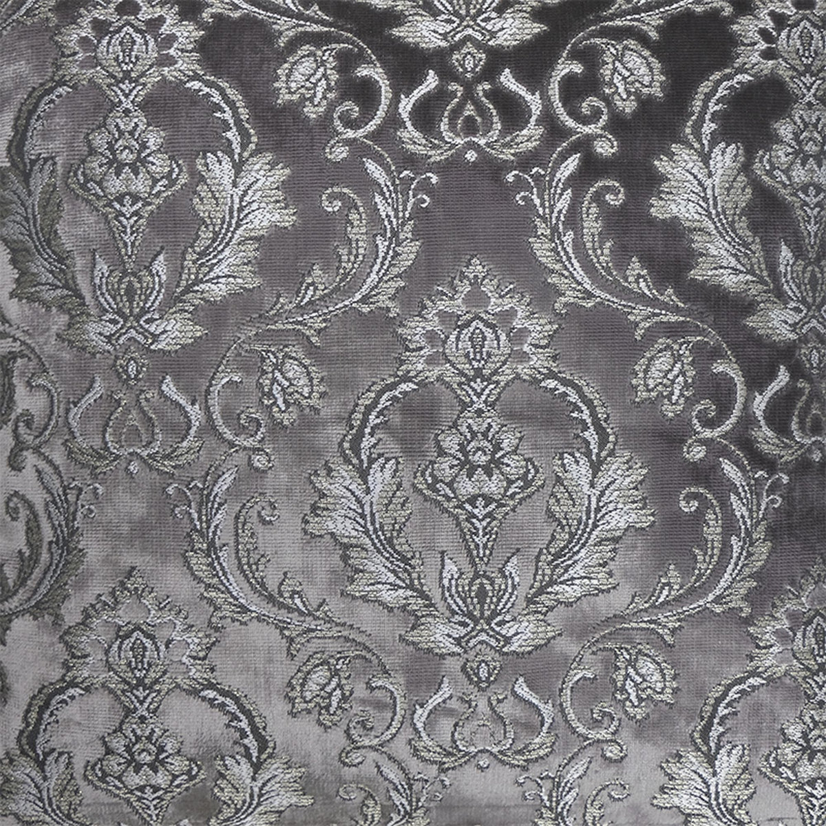 Monte Damask Velvet Fabric - Charcoal