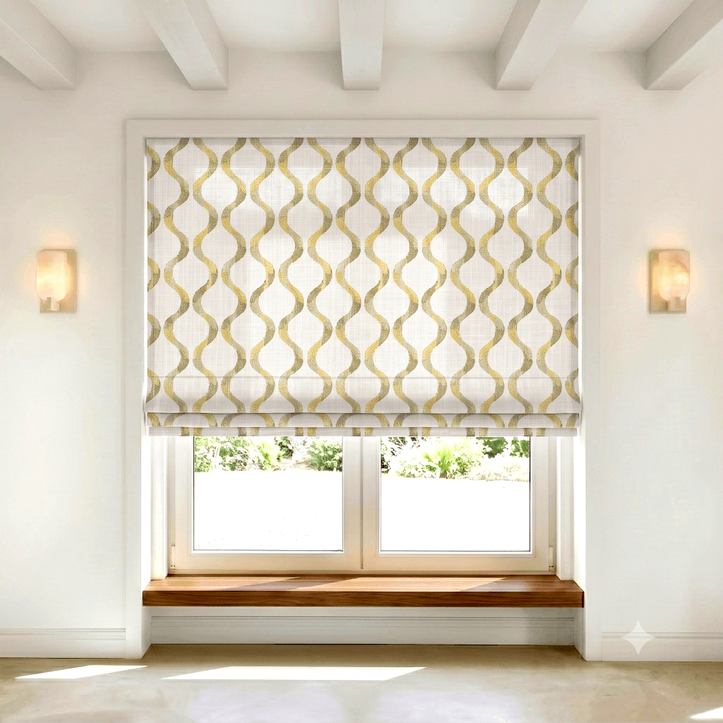 Briselle Floral Linen Blend Roman Shade