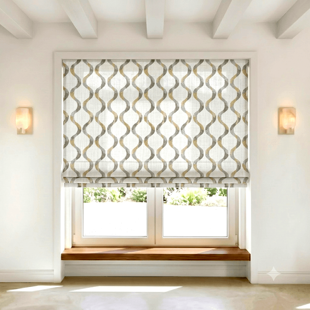 Briselle Floral Linen Blend Roman Shade