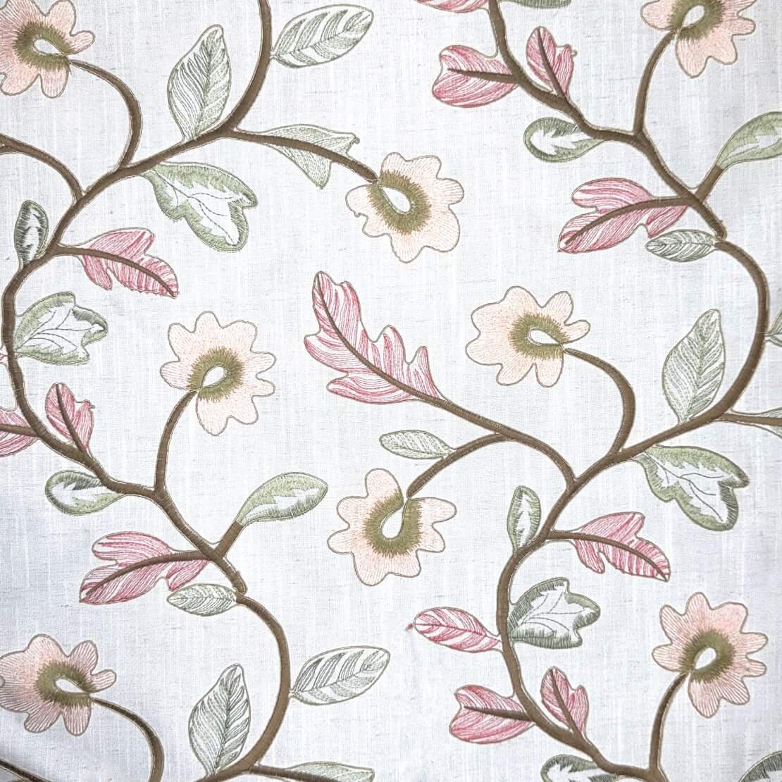 Ciel Embroidered Garden Roman Shade