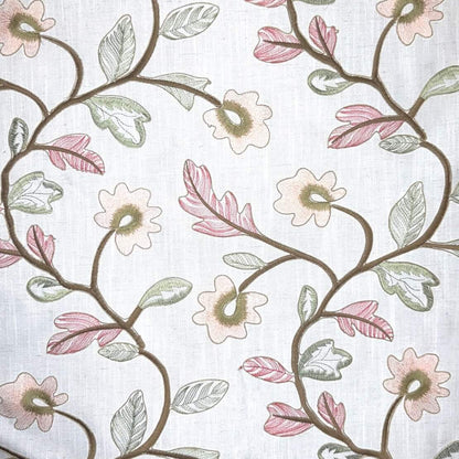 Ciel Embroidered Garden Roman Shade