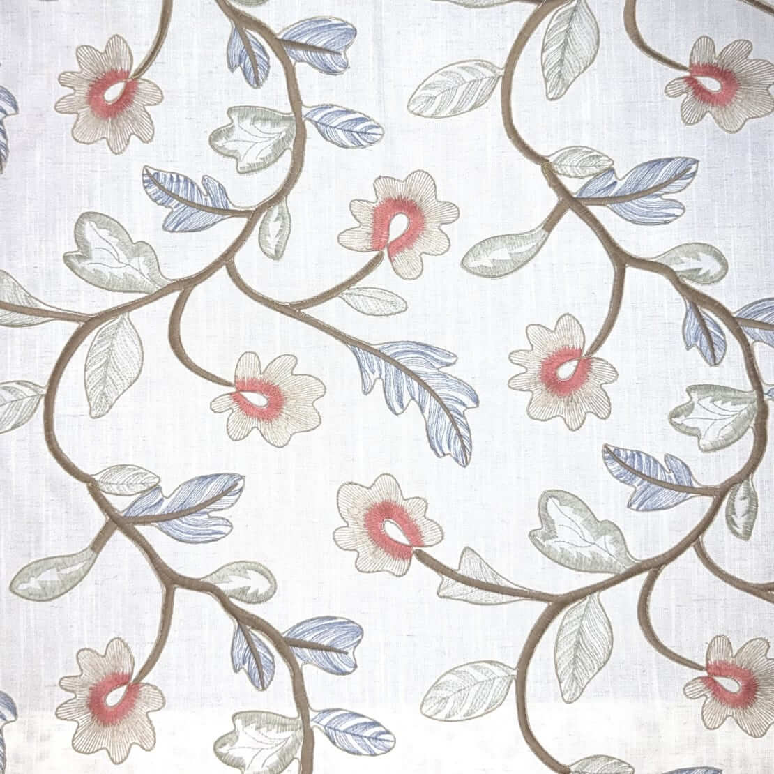 Ciel Embroidered Garden Roman Shade